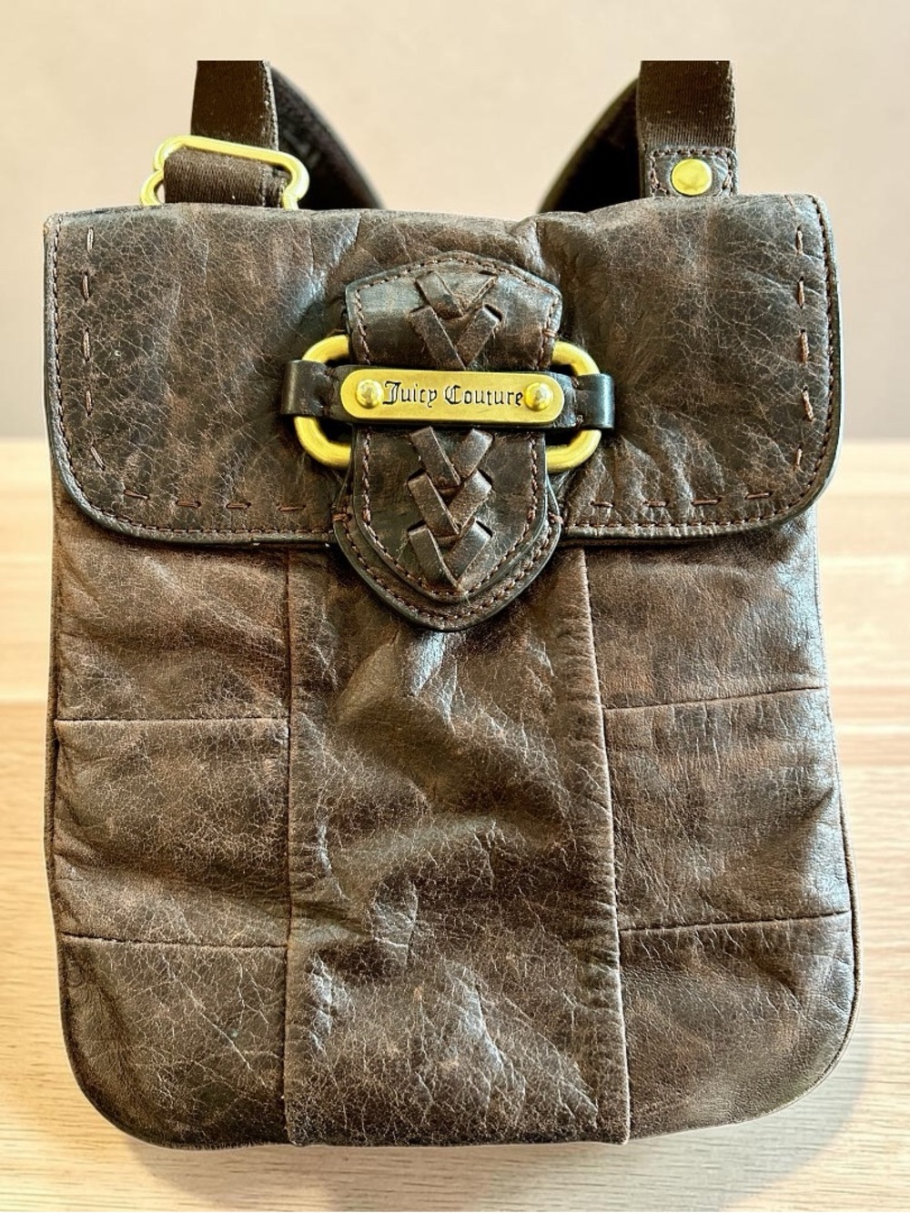Vintage Y2K Juicy Couture Leather Crossbody Bag